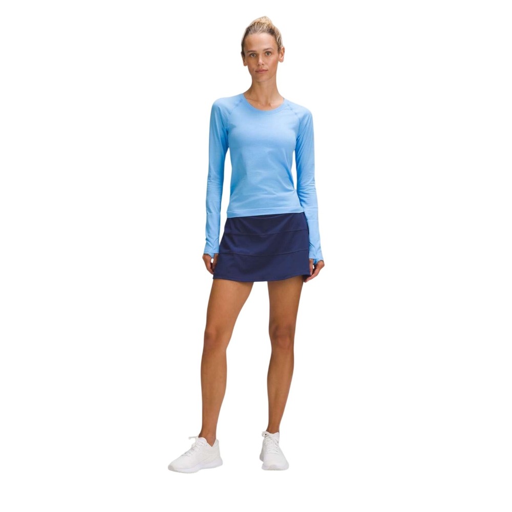 Lululemon‎ Swiftly Tech Long Sleeve 2.0 Shirt Light Blue Size 4 Activewear Top